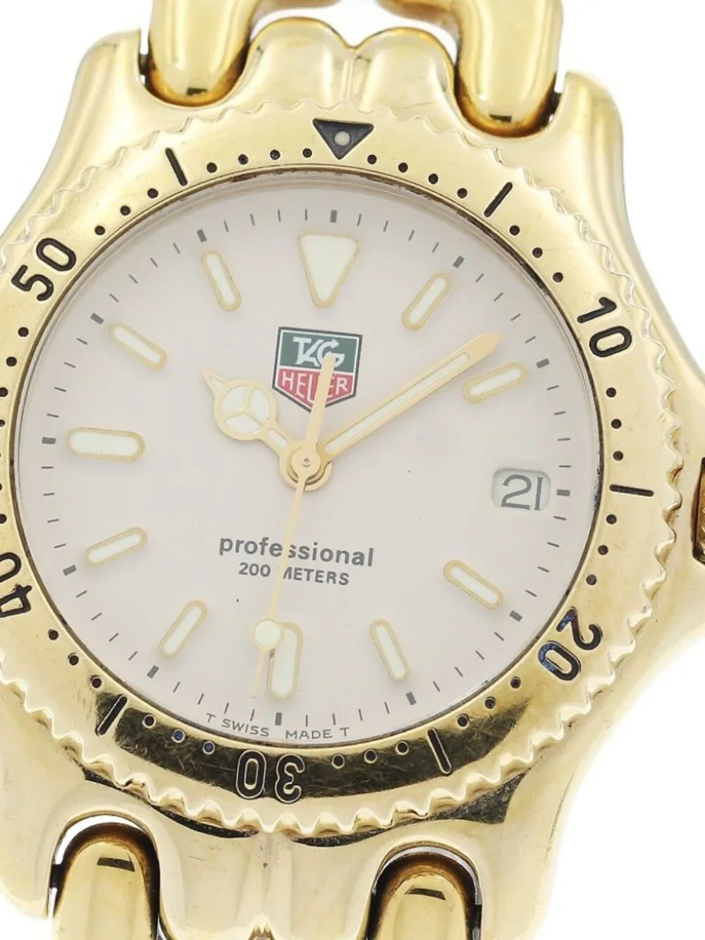 TAG HEUER S/el S94.013-1 Date beige Dial Quartz Boy's Watch_944931